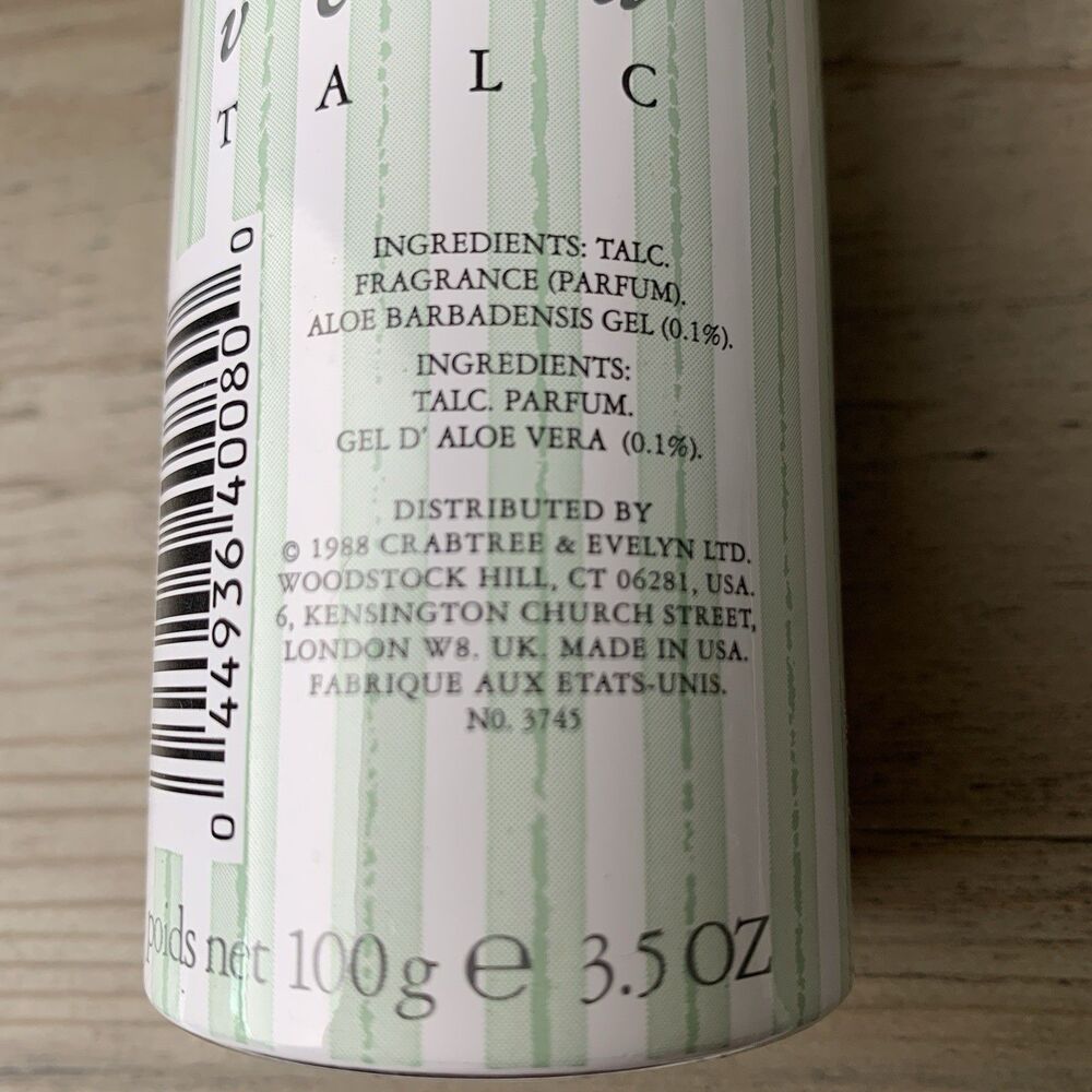 CRABTREE & EVELYN Aloe Vera Talc Body Powder 2.6 OZ – Sealed. New. - Picture 3 of 5